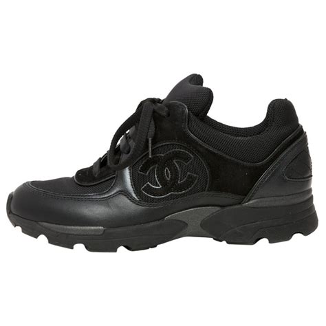 chanel trainers women black